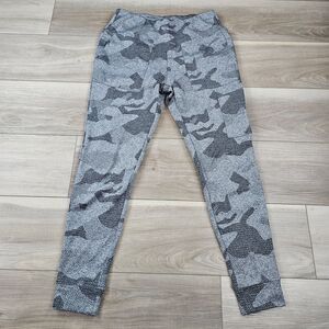 MONDETTA Womens Legging M Gray Black Polyester Spandex